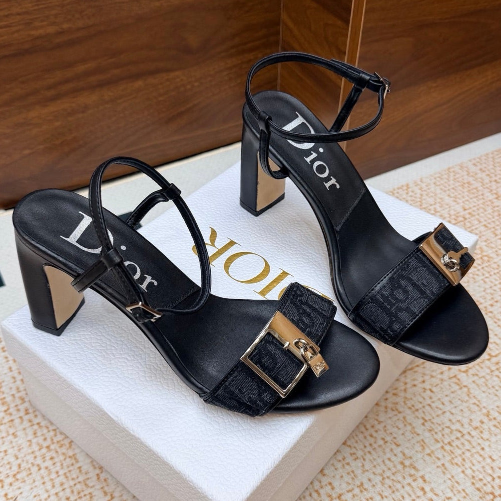 Dior 2026 Avenue Sandals 85mm Cowhide Canvas 973986