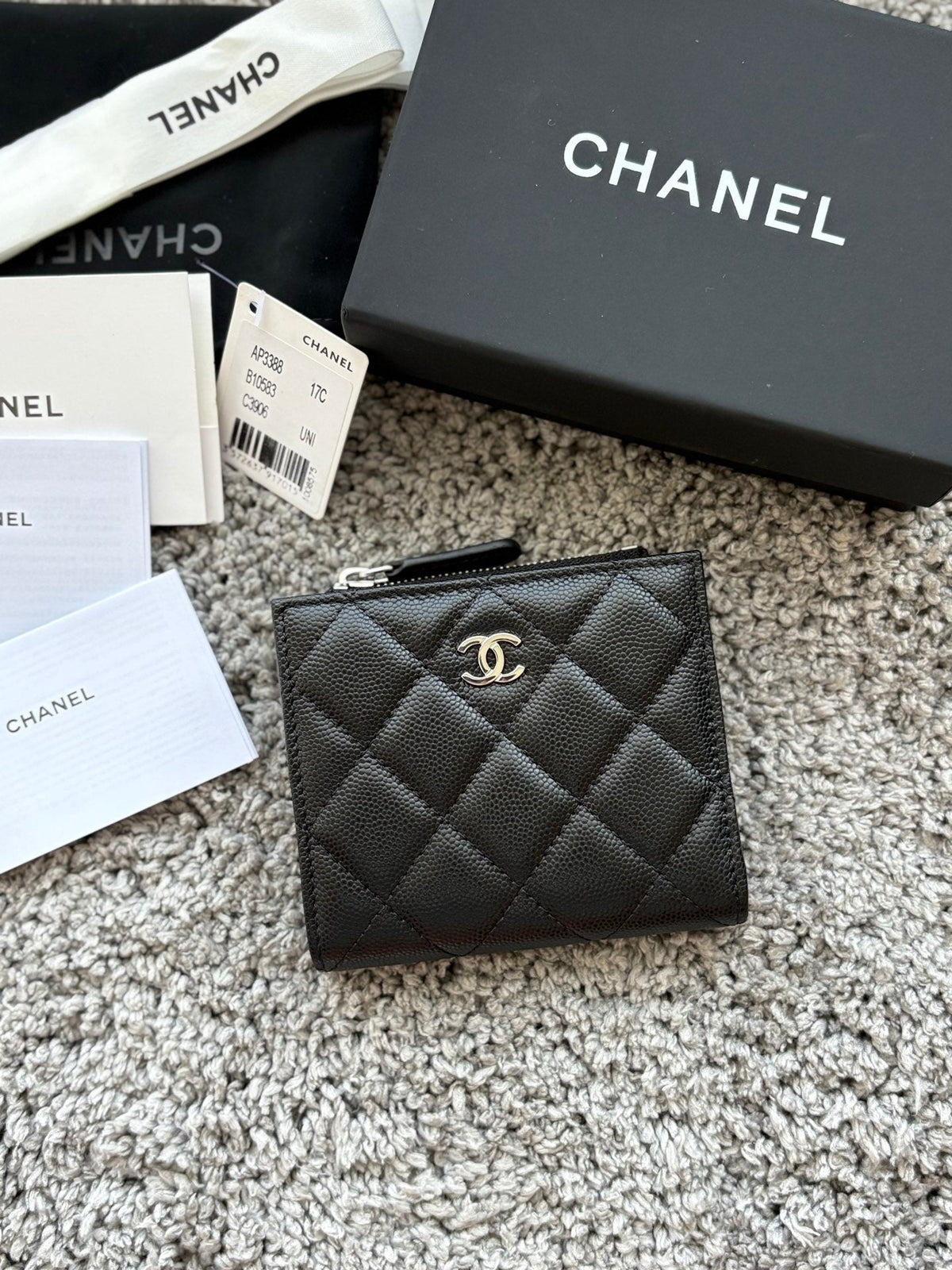 Chanel 2026 Double Zippered Short Wallet 11cm Leather 102531