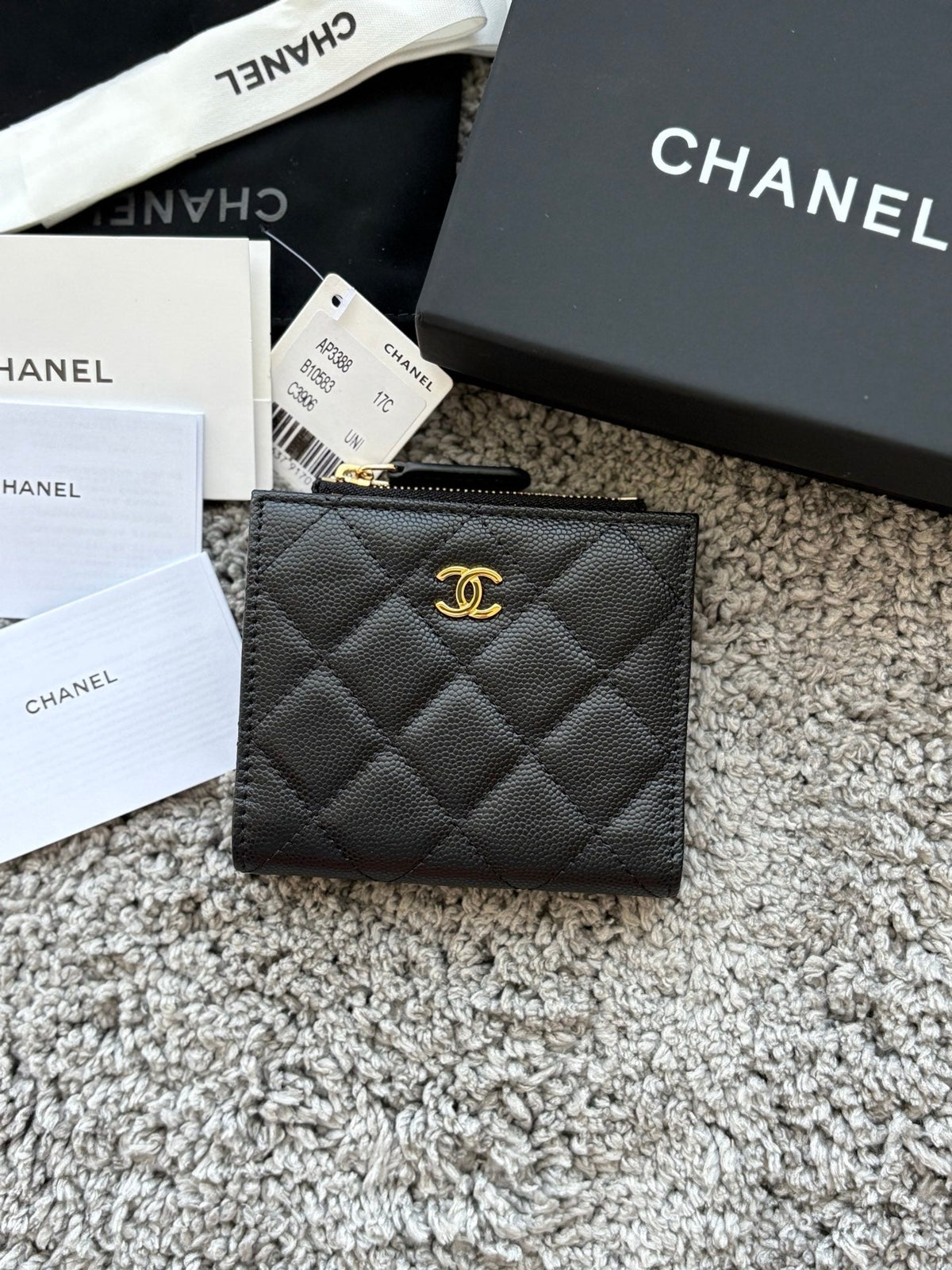 Chanel 2026 Double Zippered Short Wallet 11cm Leather 102531