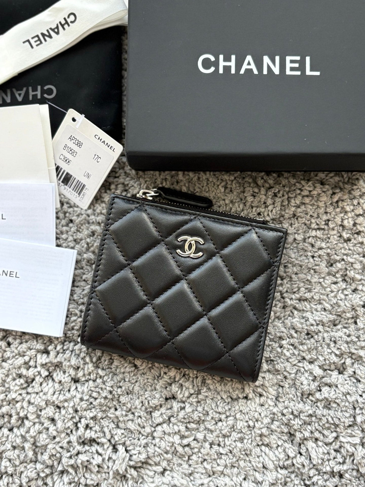 Chanel 2026 Double Zippered Short Wallet 11cm Leather 102531