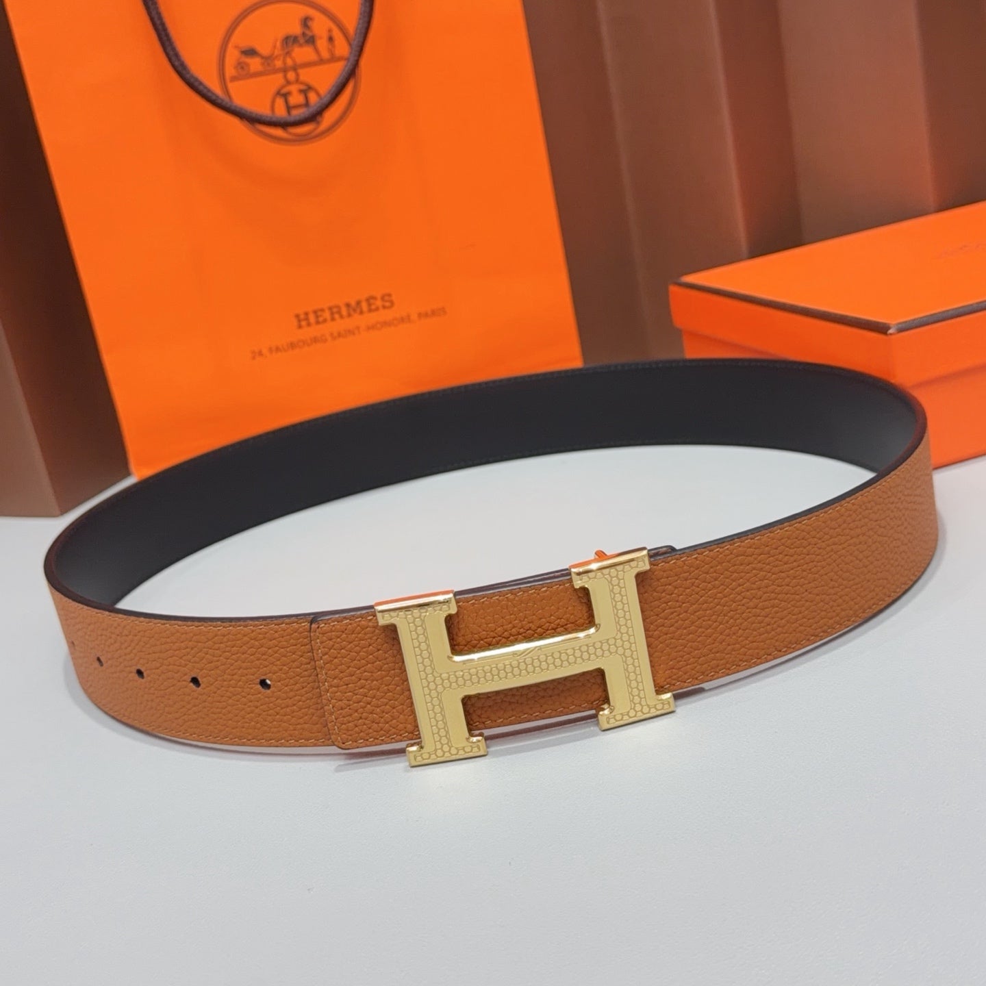 Hermes 2026 H Buckle Belt 40mm Leather 215713