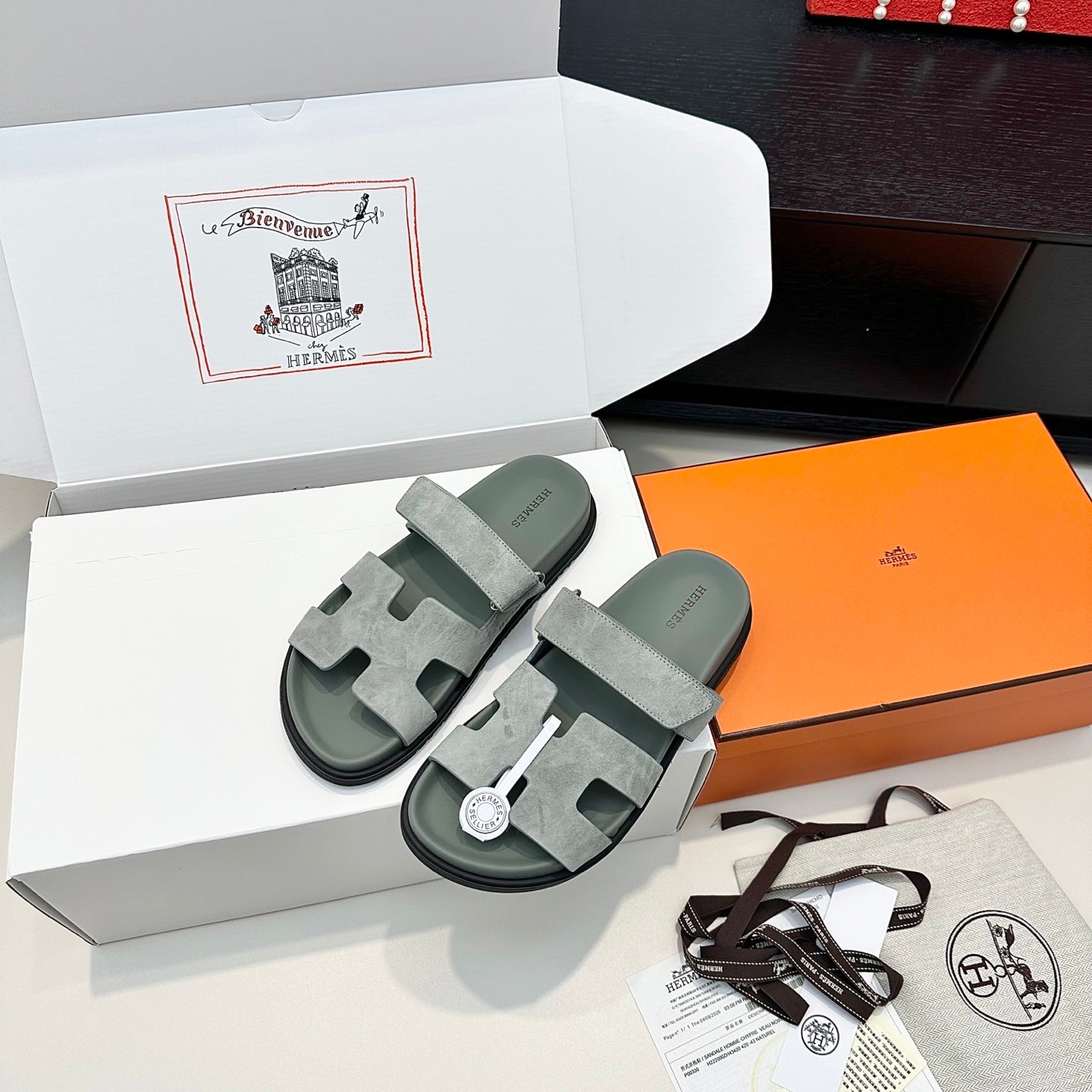 Hermes 2026 Chypre Sandal Suede Leather 992529