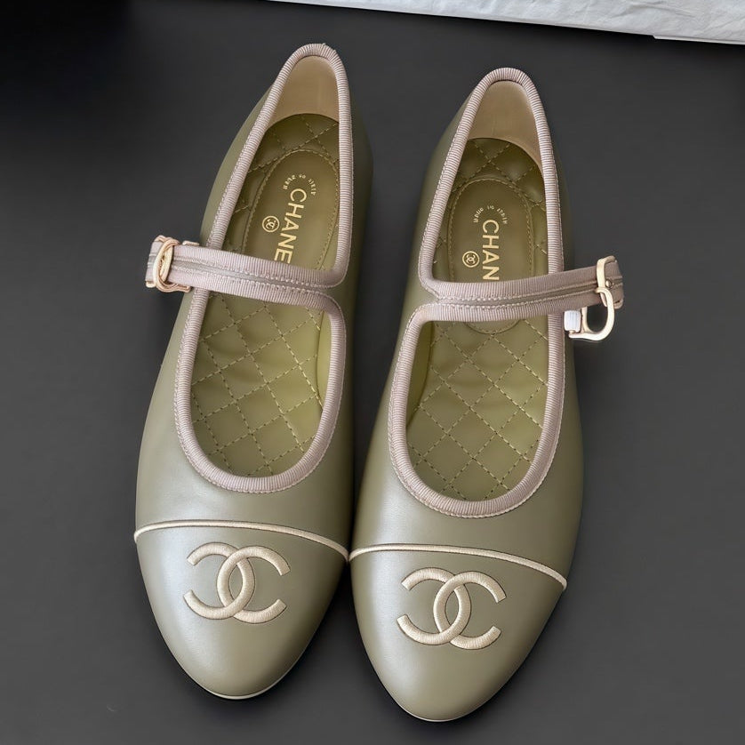 Chanel 2026 Buckle Strap Ballet Flat Leather 127903