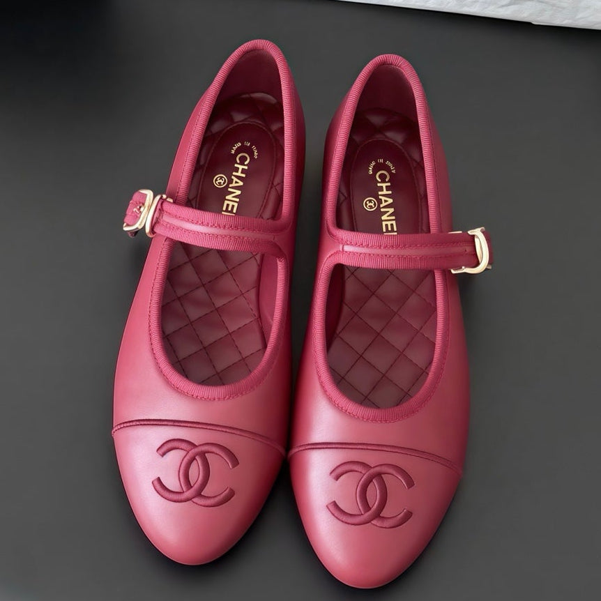 Chanel 2026 Buckle Strap Ballet Flat Leather 127903