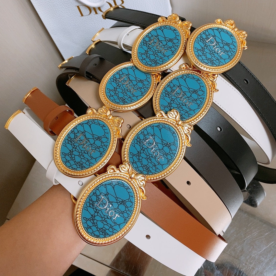 Dior 2026 Médaillon Belt 25mm Leather 216234