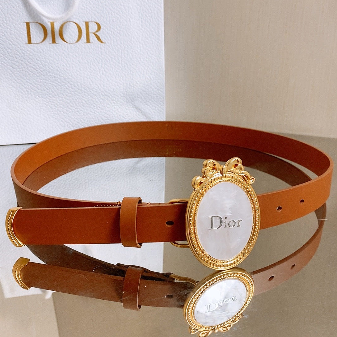 Dior 2026 Dior Médaillon 7cm Belt Buckle 25mm Leather 216226