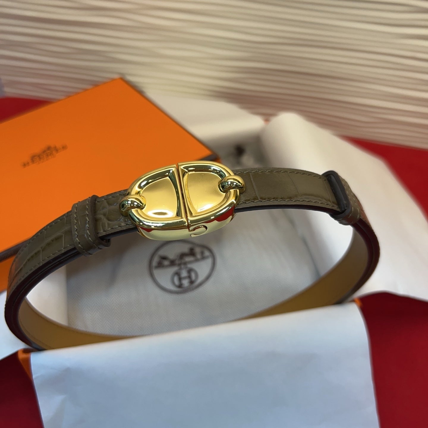 Hermes 2026 Chaine Ancre Belt 18mm Leather