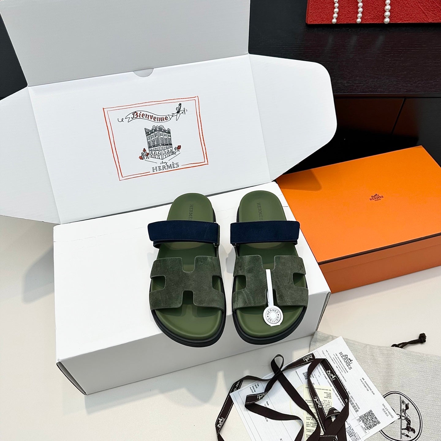 Hermes 2026 Chypre Sandal Suede Leather 992529