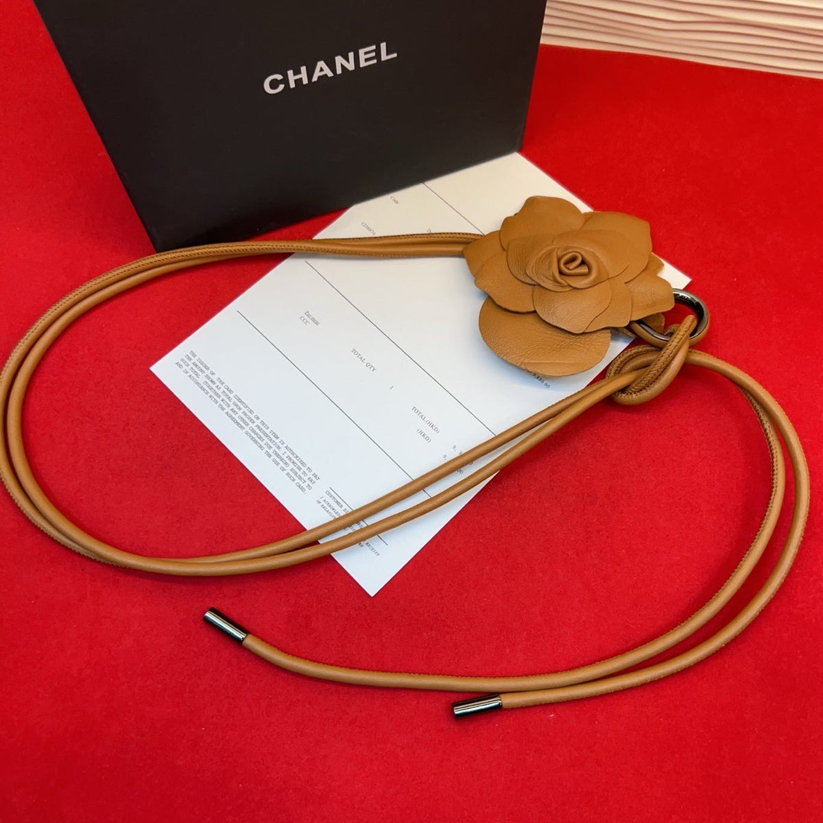 Chanel 2026 Camellia Flower Belt Leather 217065