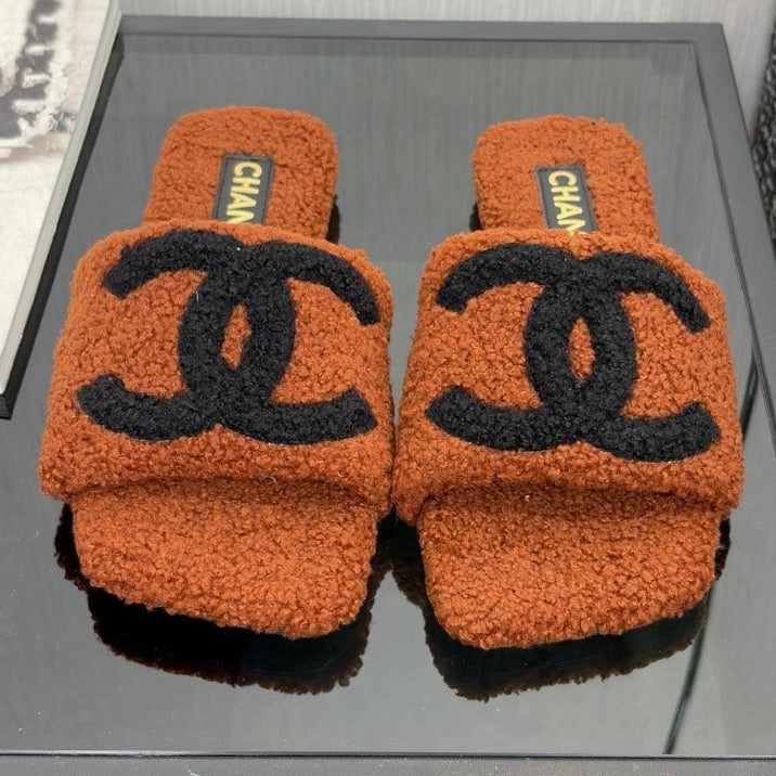 Chanel 2026 Square Toe Sandals Wool 128086