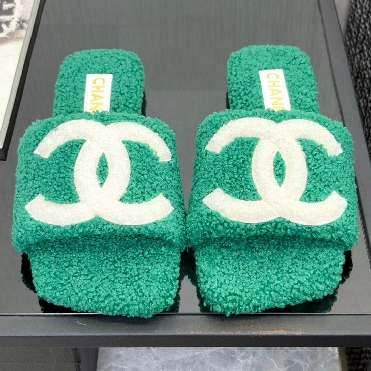 Chanel 2026 Square Toe Sandals Wool 128086