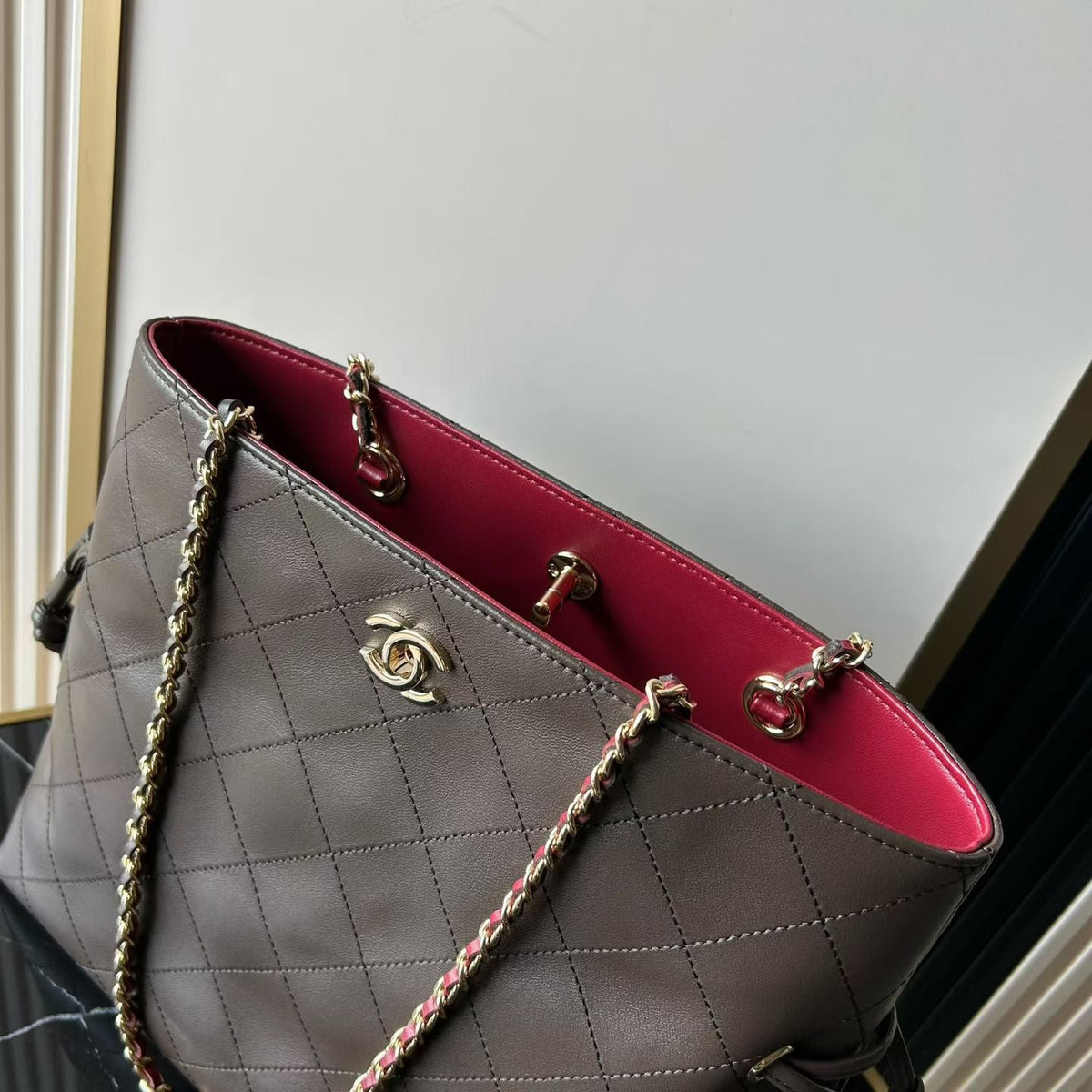 Chanel 2026 Quilted Lucky Tote Bag 30cm Leather