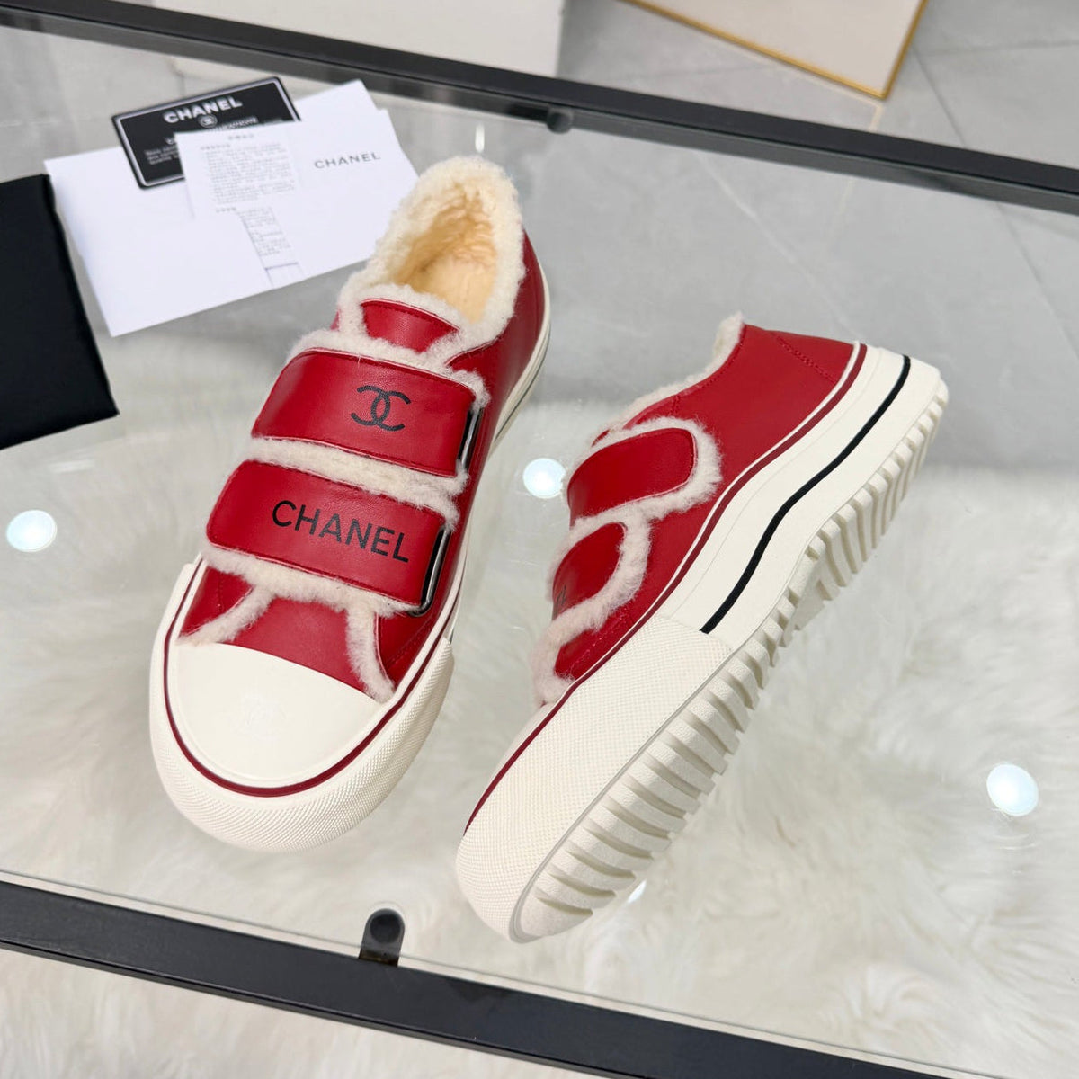Chanel 2026 Low-Top Sneakers Leather Wool 191144