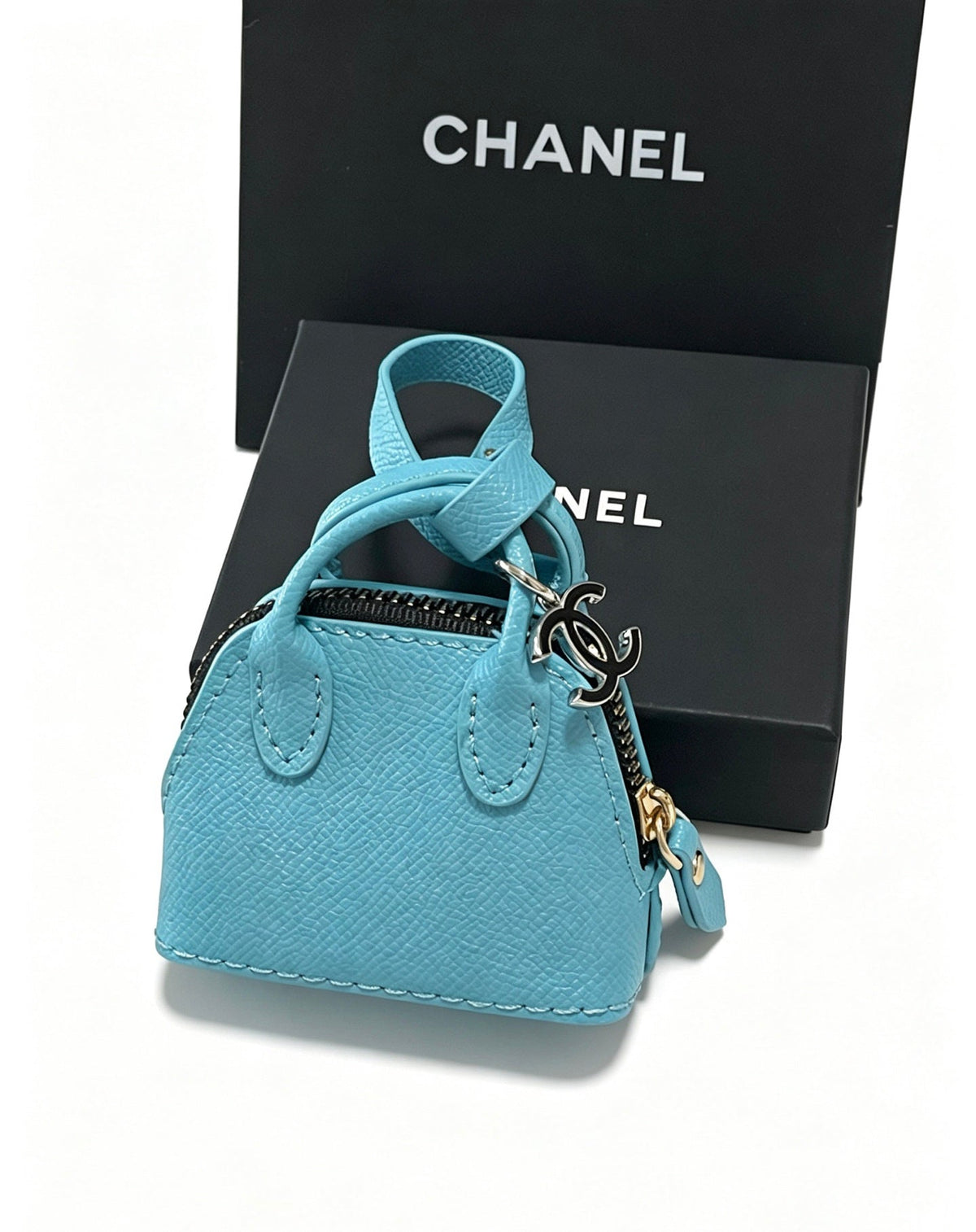 Chanel Pink And Blue Bag Charm