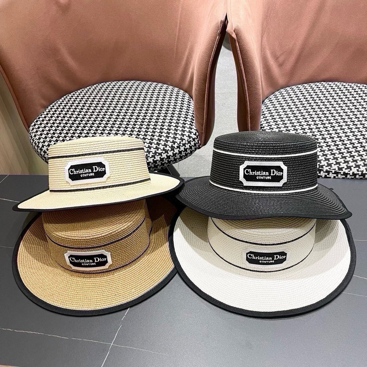 Dior Logo Straw Hat 491785