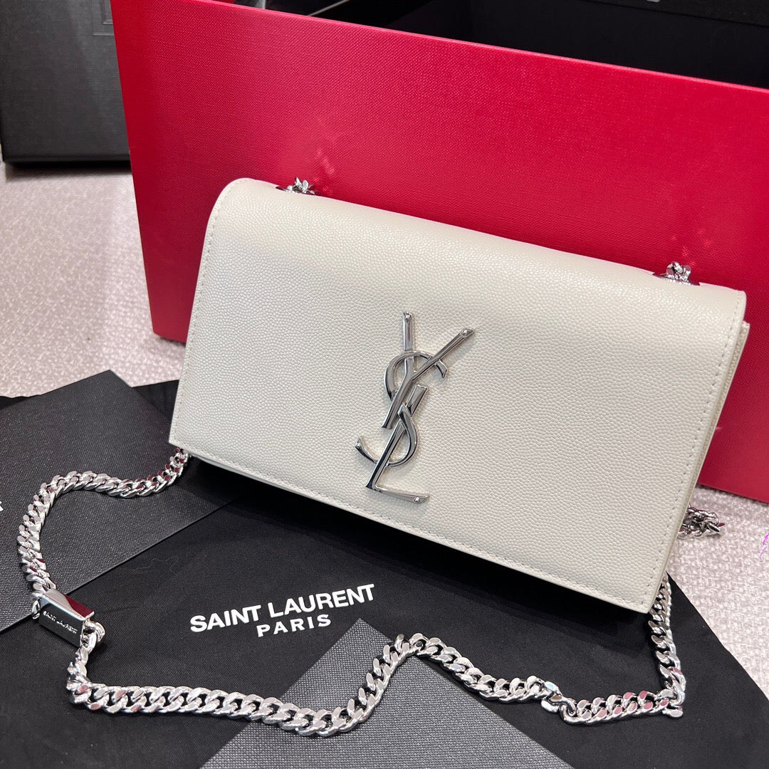 YSL 2026 Kate Medium Chain Bag 20cm Leather