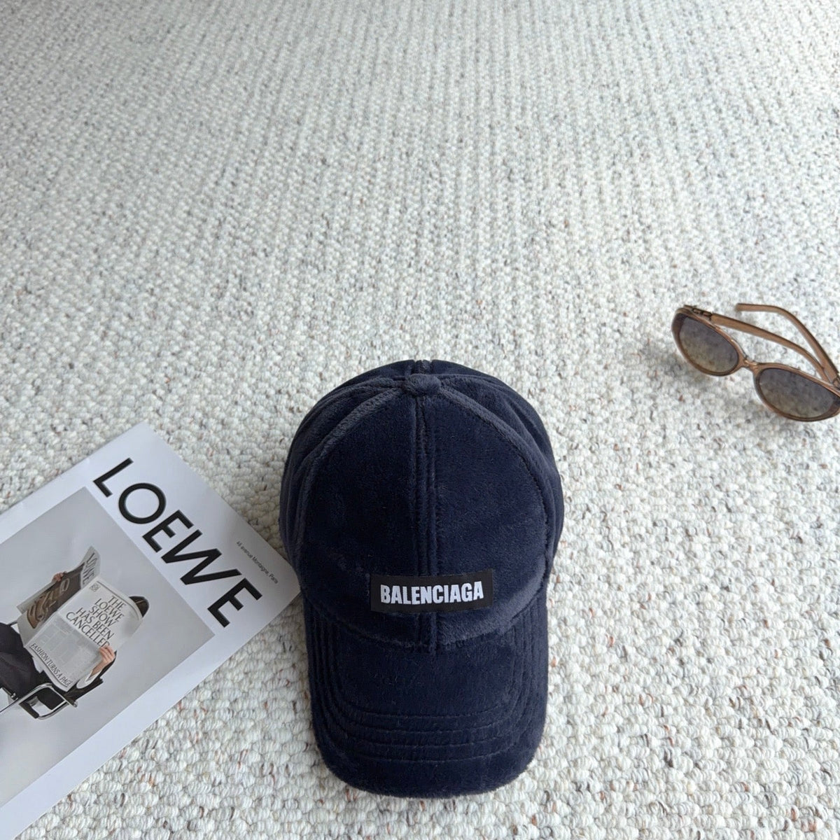 Balenciaga Furry Baseball Cap Hat 515556