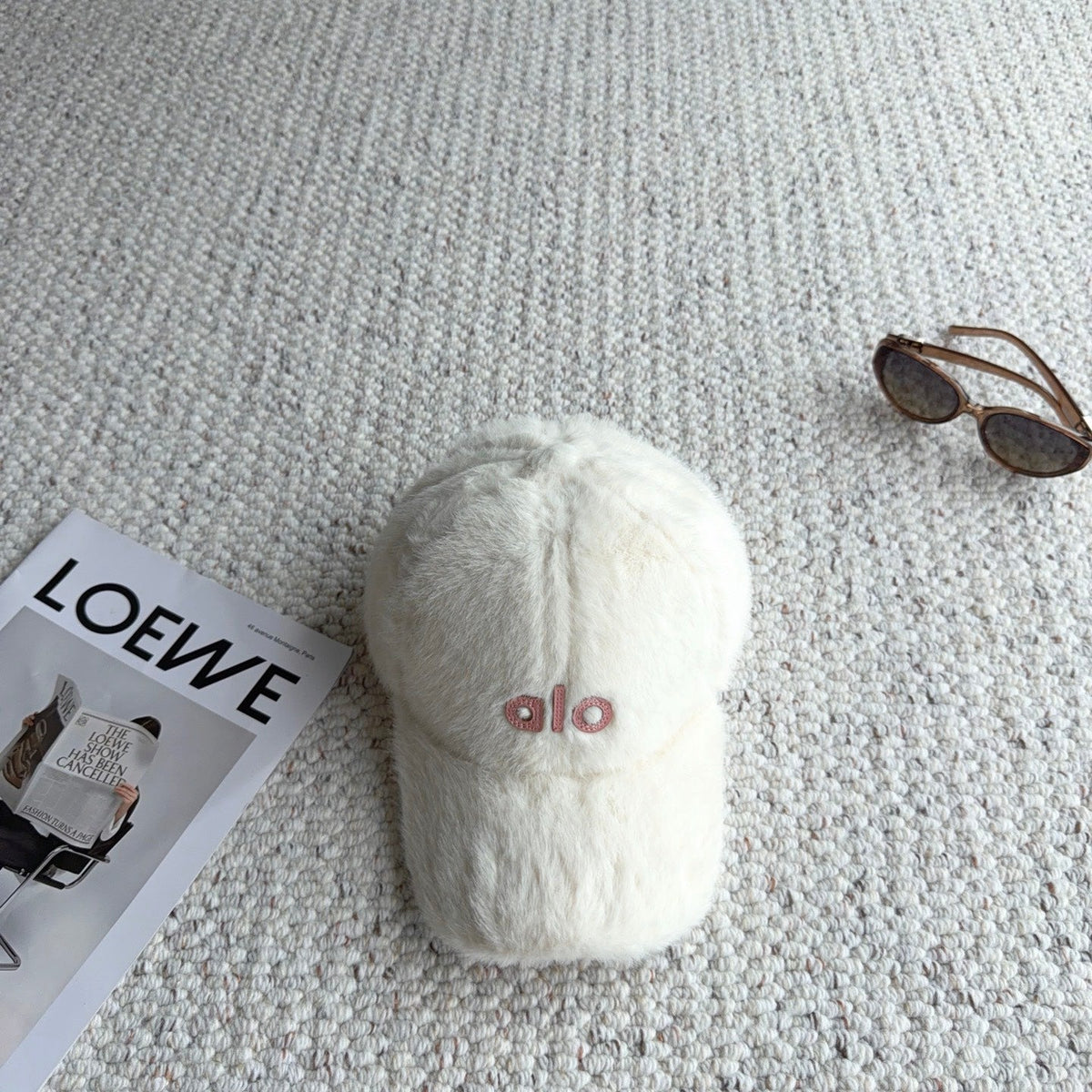 Alo Yoga Plush Fabric Baseball Cap Hat 515570