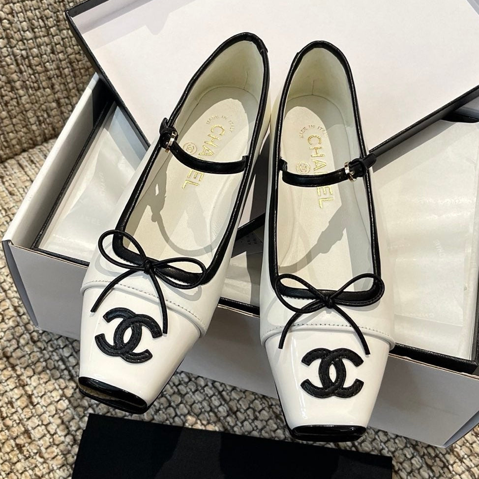 Chanel 2026 Square-Toe Ballet Flat Suede Leather 175456