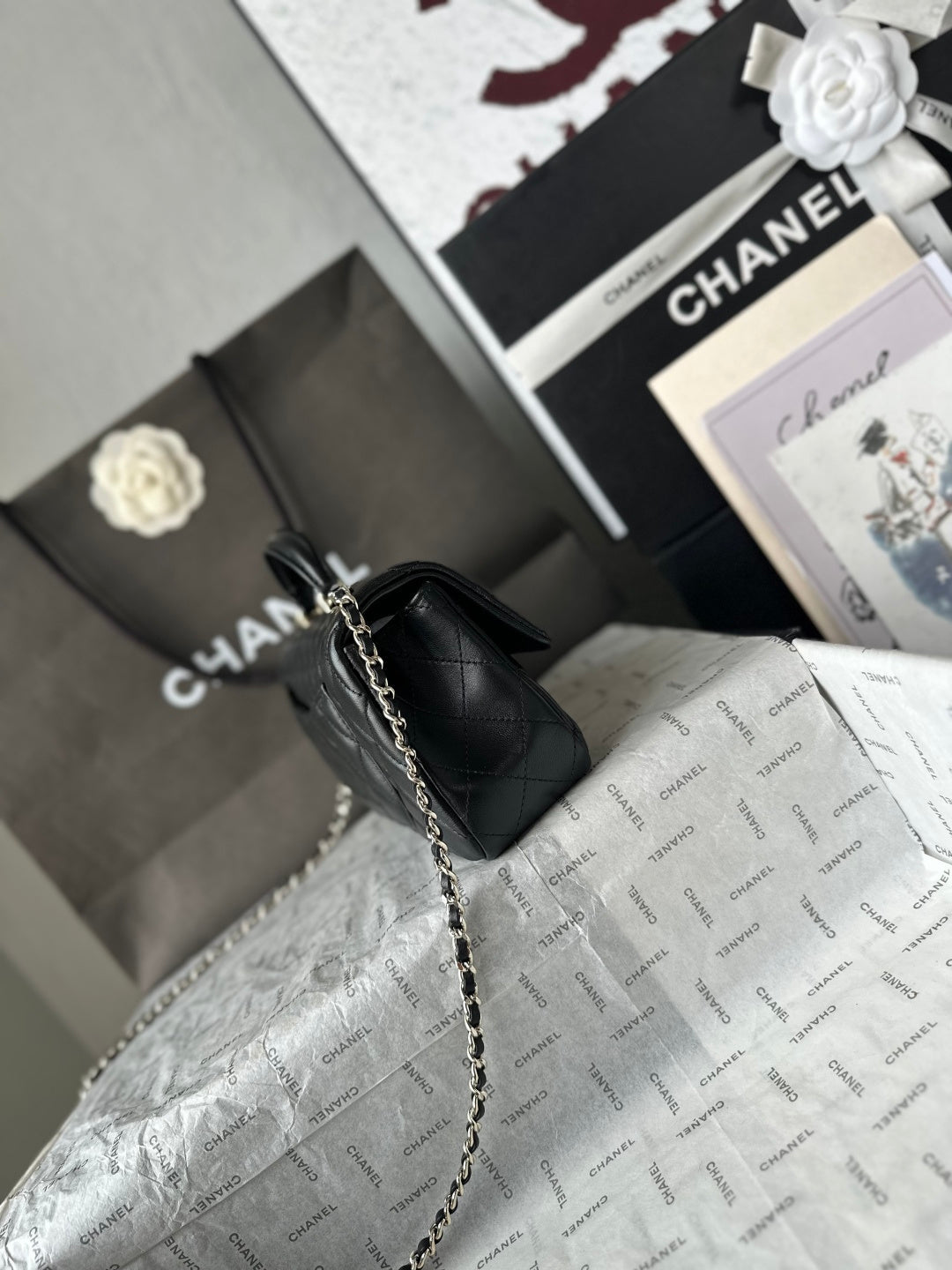 Chanel 2026 Flap Bag with Top Handle 25cm Lambskin