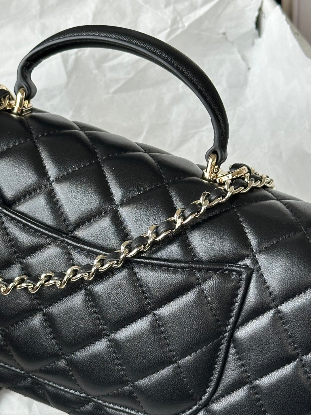 Chanel 2026 Flap Bag with Top Handle 25cm Lambskin