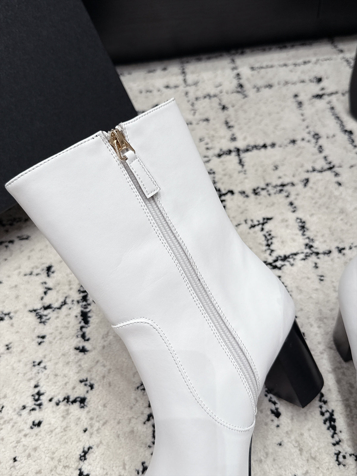 Chanel 2026 Square Toe Ankle Boots 75mm Leather 194410