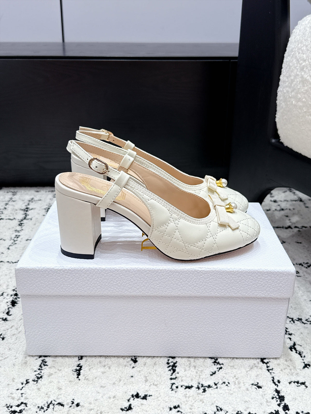 Dior 2026 Ballet Slingback 85mm Leather Canvas 139297