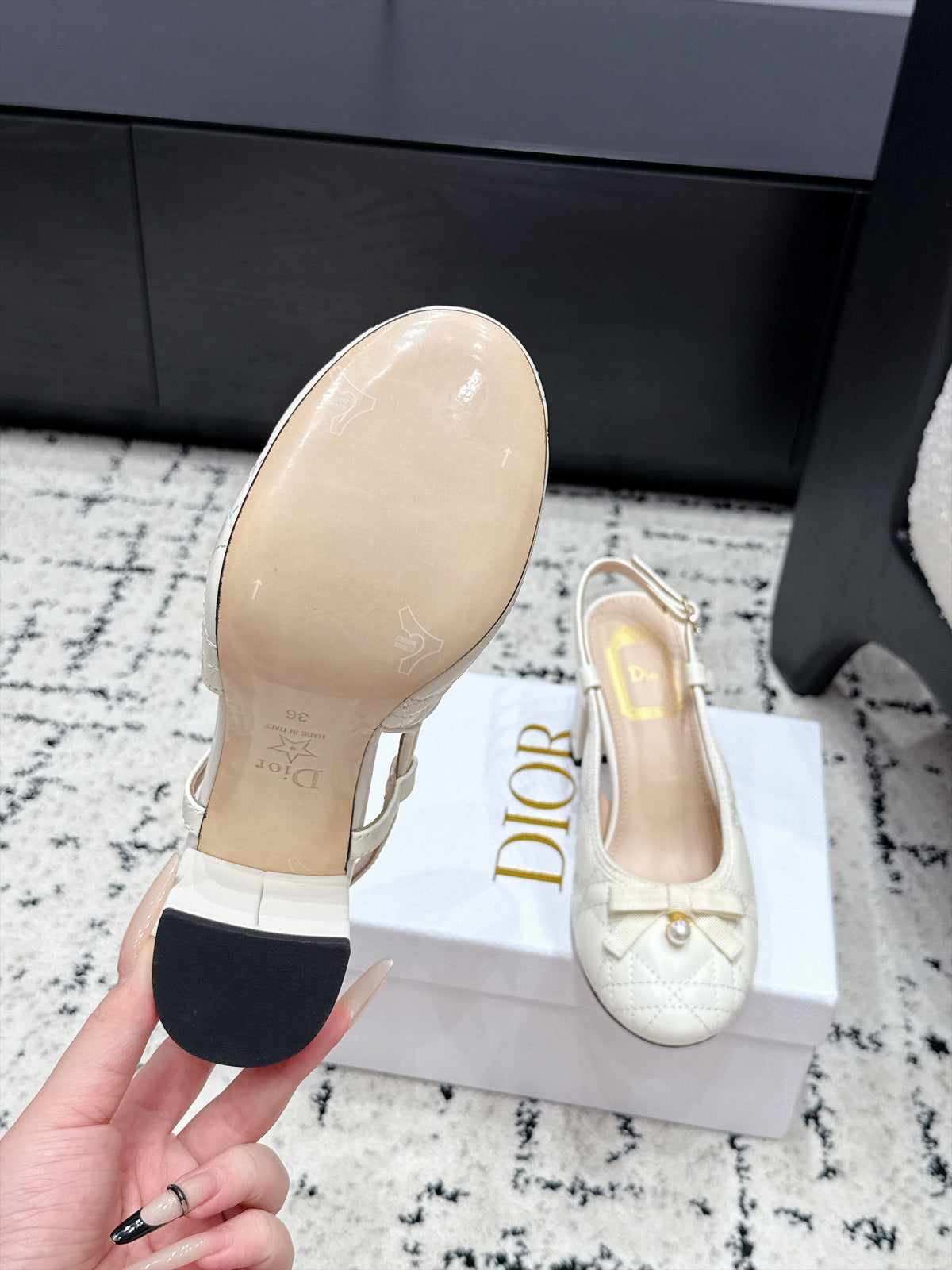 Dior 2026 Ballet Slingback 85mm Leather Canvas 139297