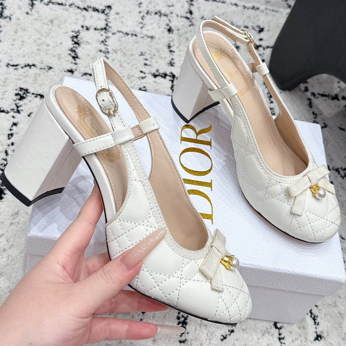 Dior 2026 Ballet Slingback 85mm Leather Canvas 139297