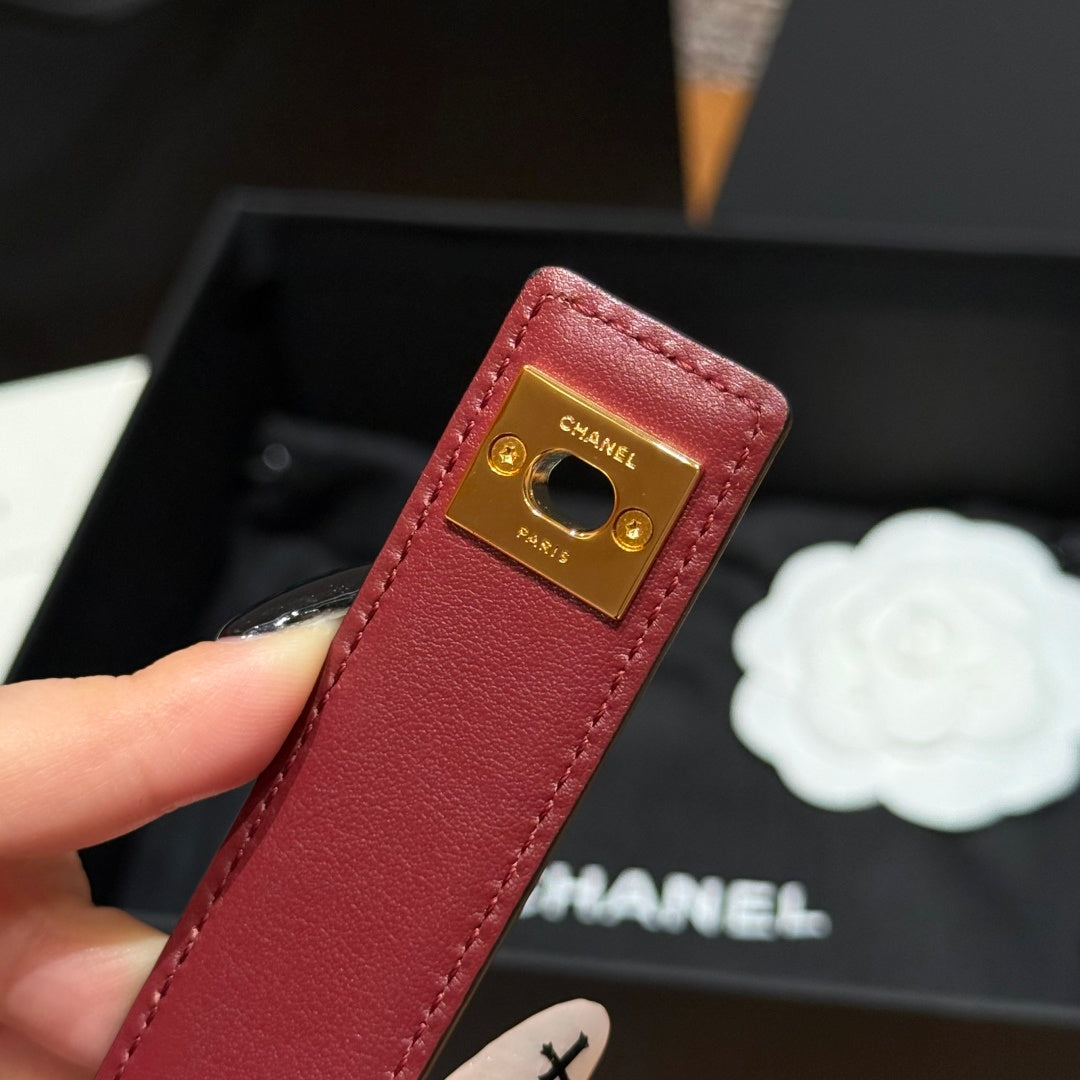 Chanel 2026 Double C Belt 25mm Leather 216979