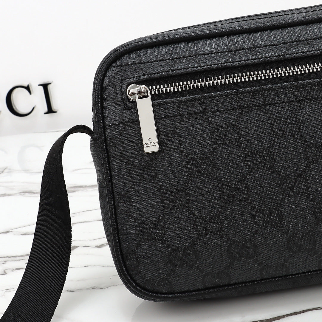 Gucci 2026 Essence Classic Mini Bag 22cm Black Canvas Leather