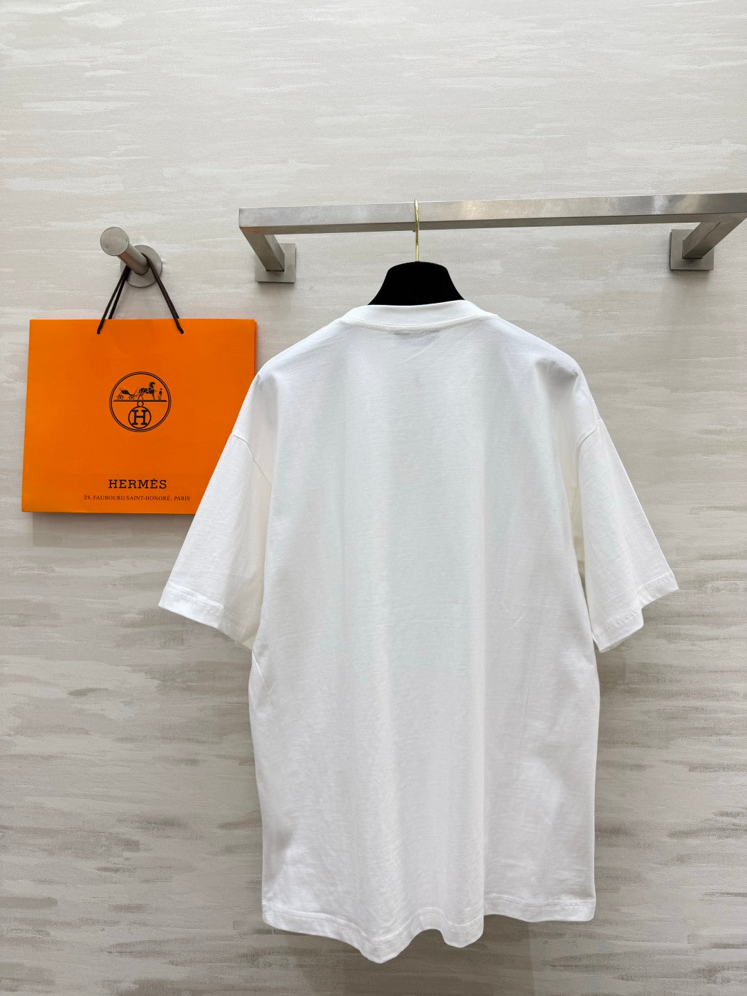 Hermes 2026 Rope Print T-Shirt White Mix Blue Cotton 408325