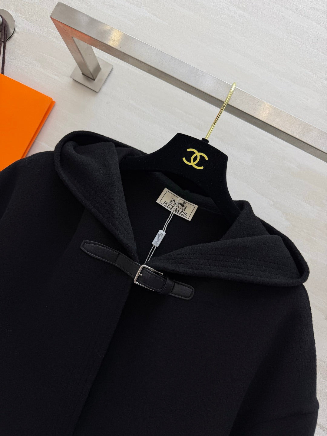 Hermes 2026 Hooded Short Coat Wool 413965