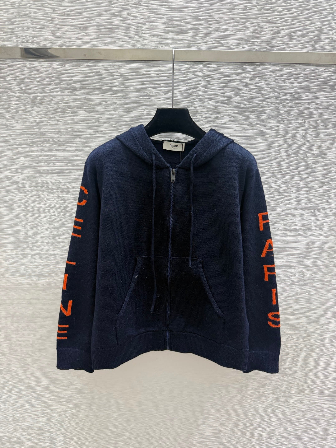 Celine 2026 Hooded Zip-up Cardigan Wool 430389
