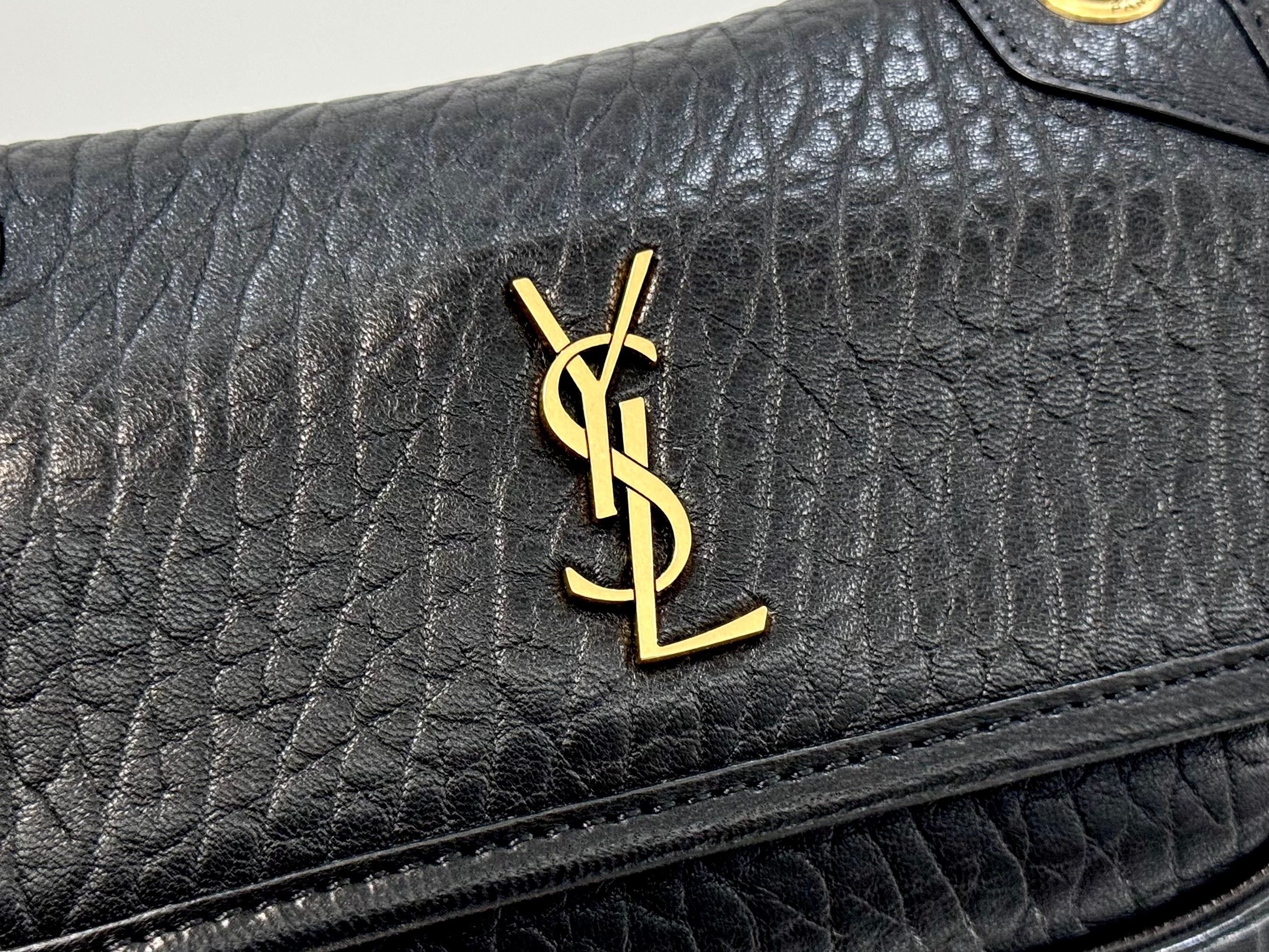 YSL Niki Mini Handbag 18 Black Lambskin Gold Hardware