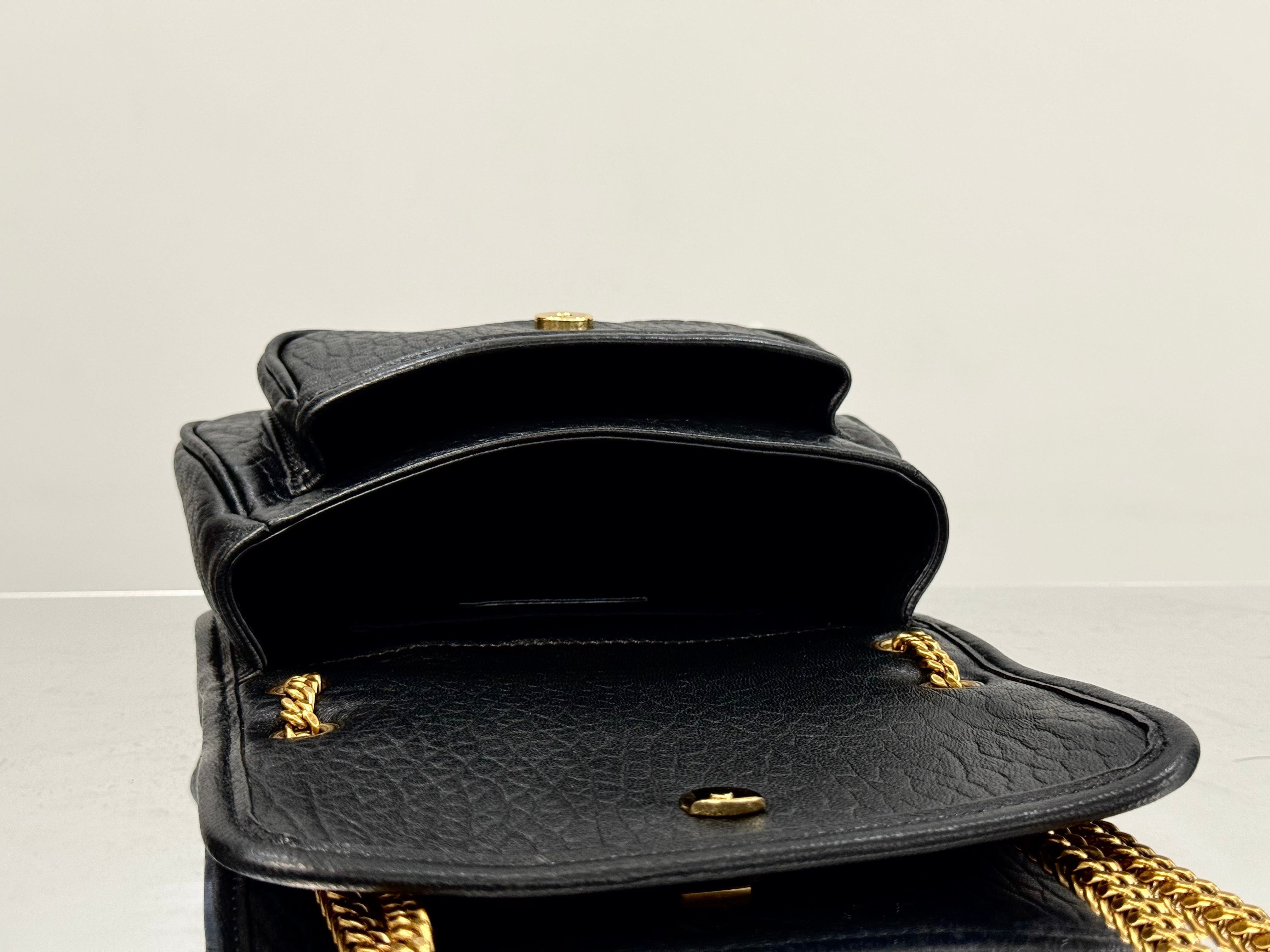 YSL Niki Mini Handbag 18 Black Lambskin Gold Hardware