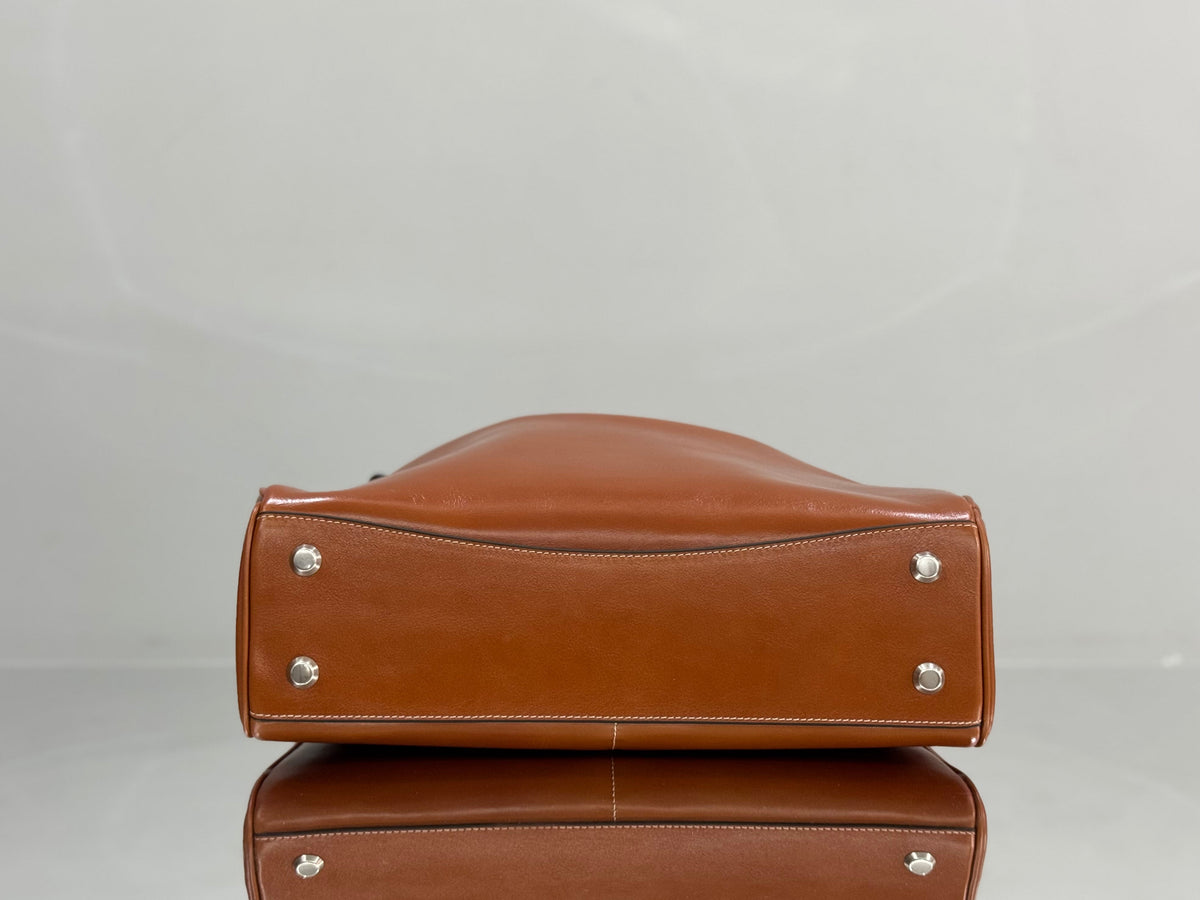 Balenciaga Medium Bag 35 Camel Brown Cowhide Sliver Hardware