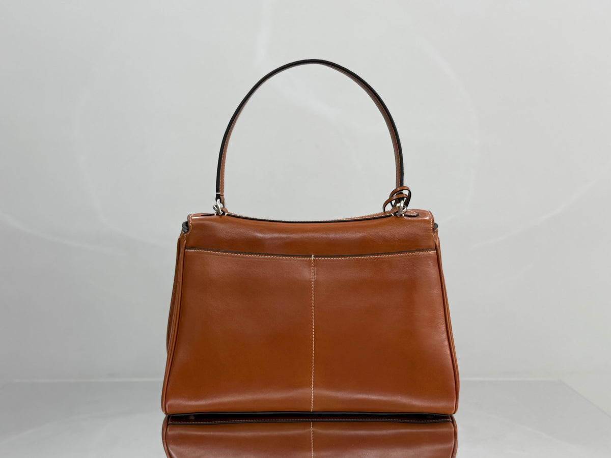 Balenciaga Medium Bag 35 Camel Brown Cowhide Sliver Hardware