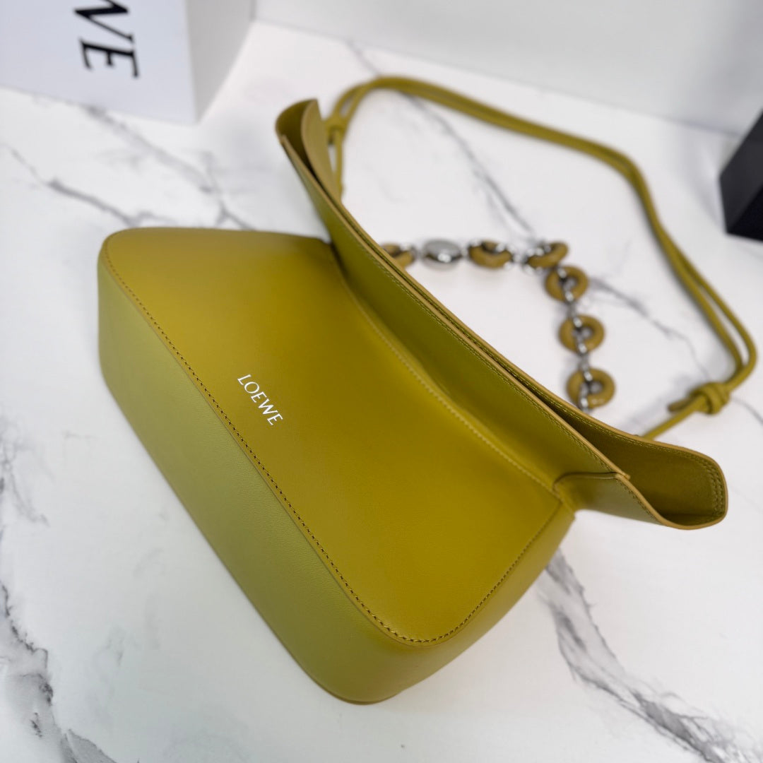 Loewe Ola Medium Bag Mustard Olive Calfskin 274670
