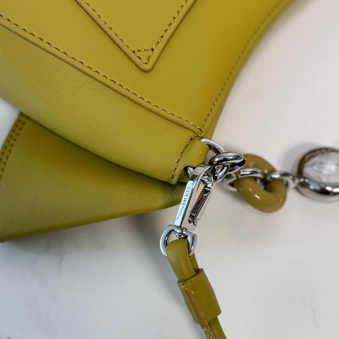 Loewe Ola Medium Bag Mustard Olive Calfskin 274670