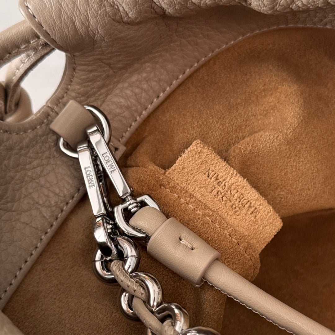 Loewe Flamenco Clutch Bag Beige Calfskin 280513