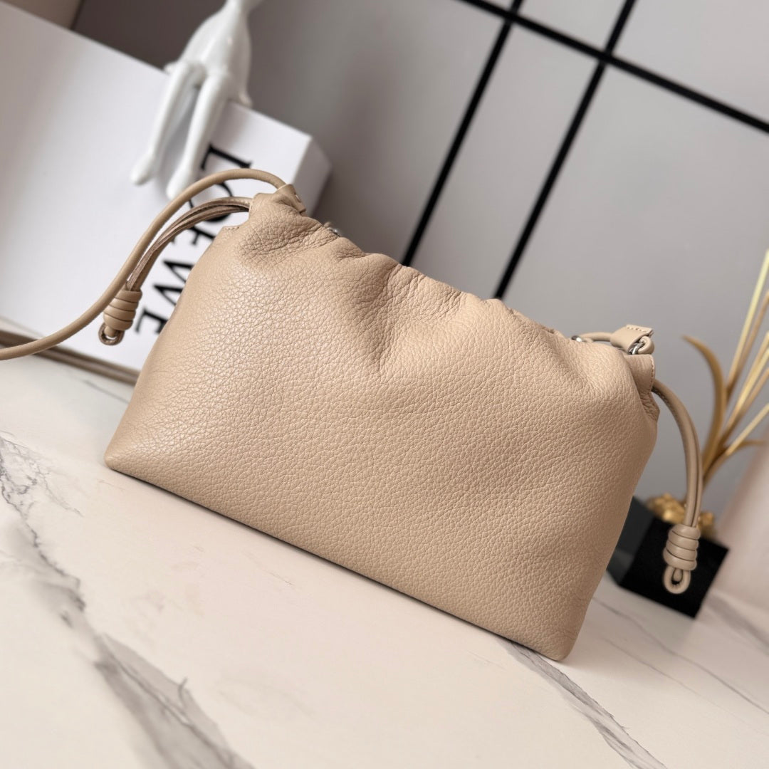 Loewe Flamenco Clutch Bag Beige Calfskin 280513