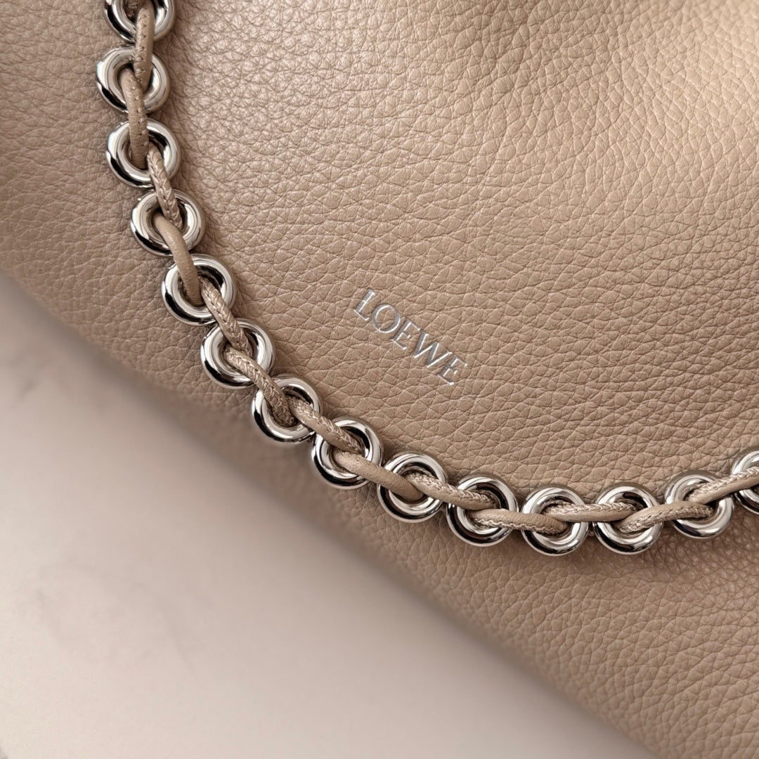 Loewe Flamenco Clutch Bag Beige Calfskin 280513