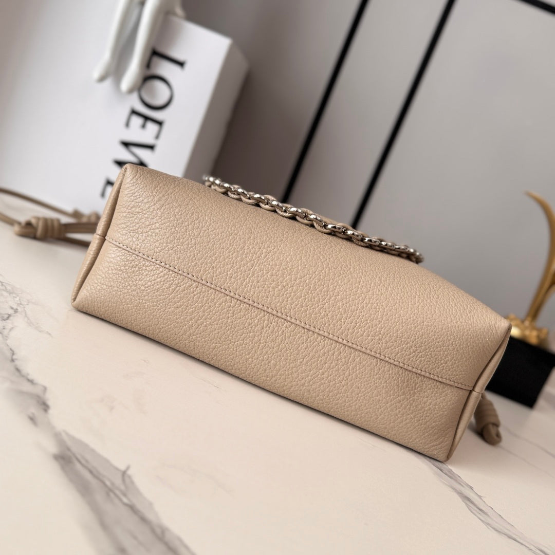 Loewe Flamenco Clutch Bag Beige Calfskin 280513