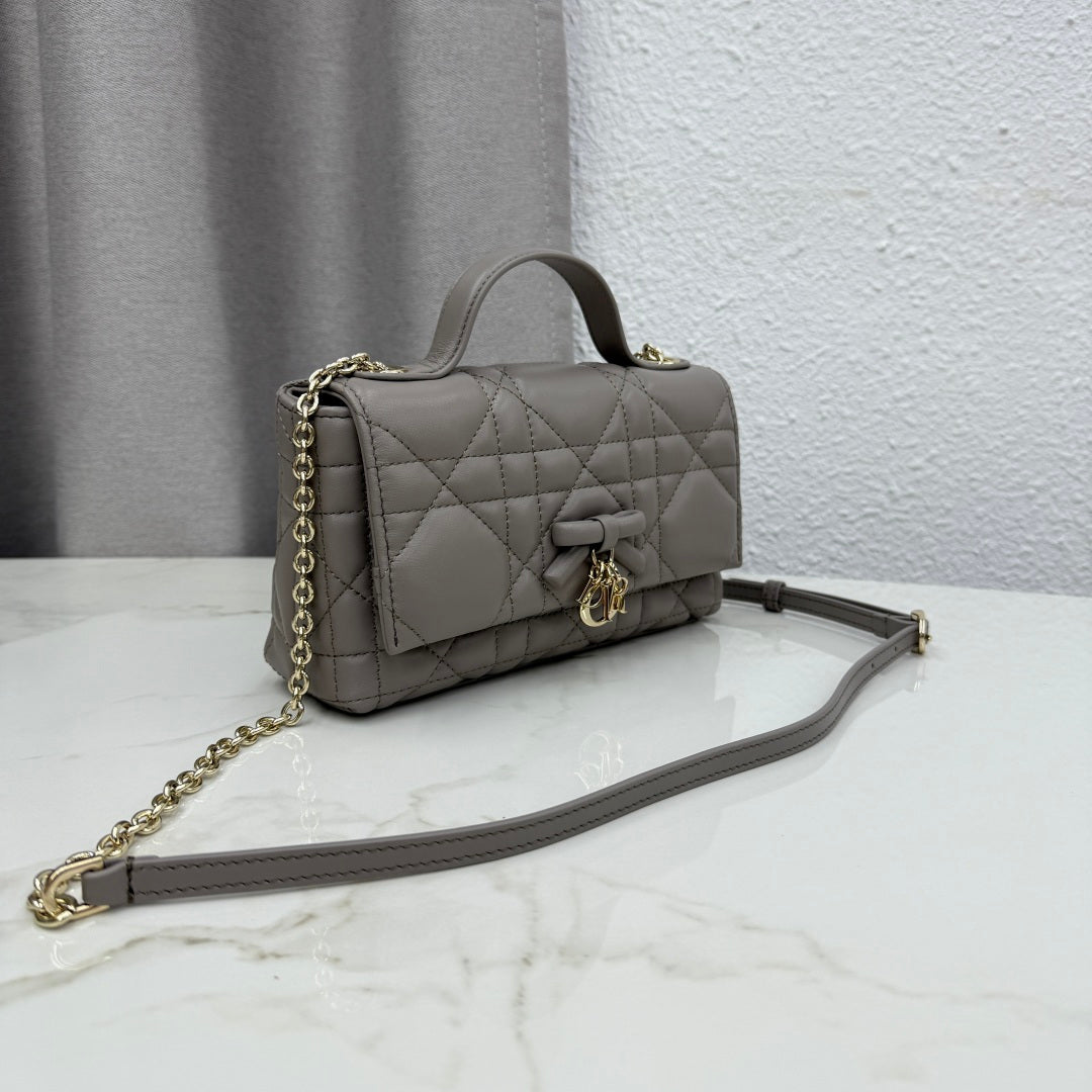 Dior 2026 My Tender Dior Top Handle Mini Chain Bag 21cm Lambskin
