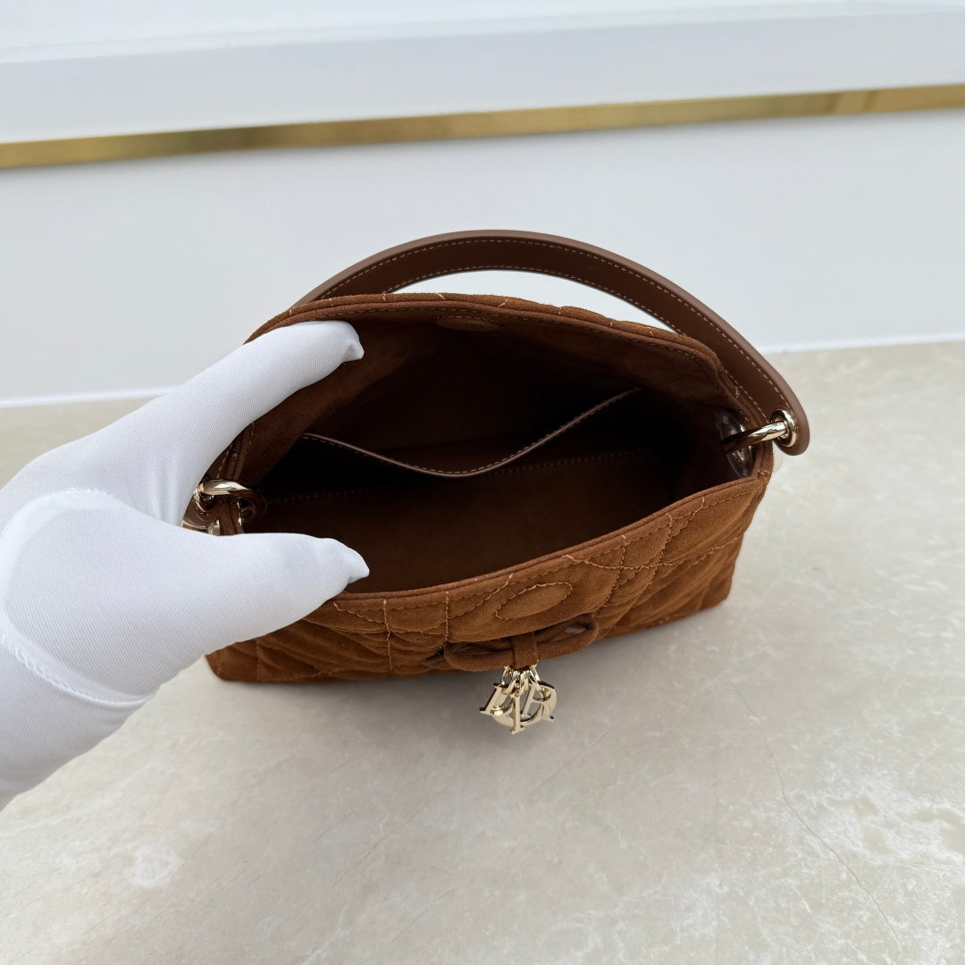 Dior 2026 Adiorable Top Handle Bag 22.5cm Suede Lambskin 166137