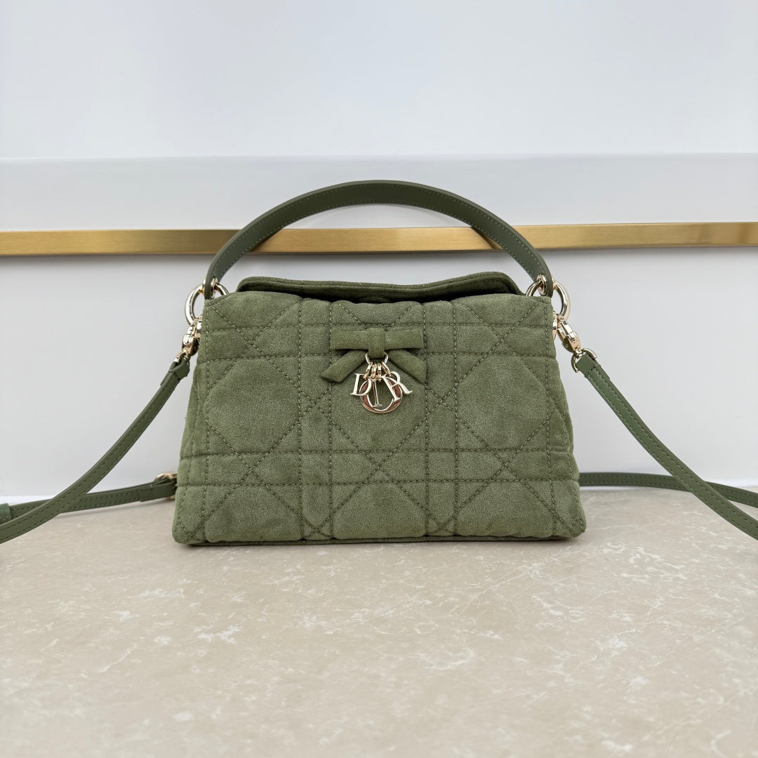 Dior 2026 Adiorable Top Handle Bag 22.5cm Suede Lambskin 166137
