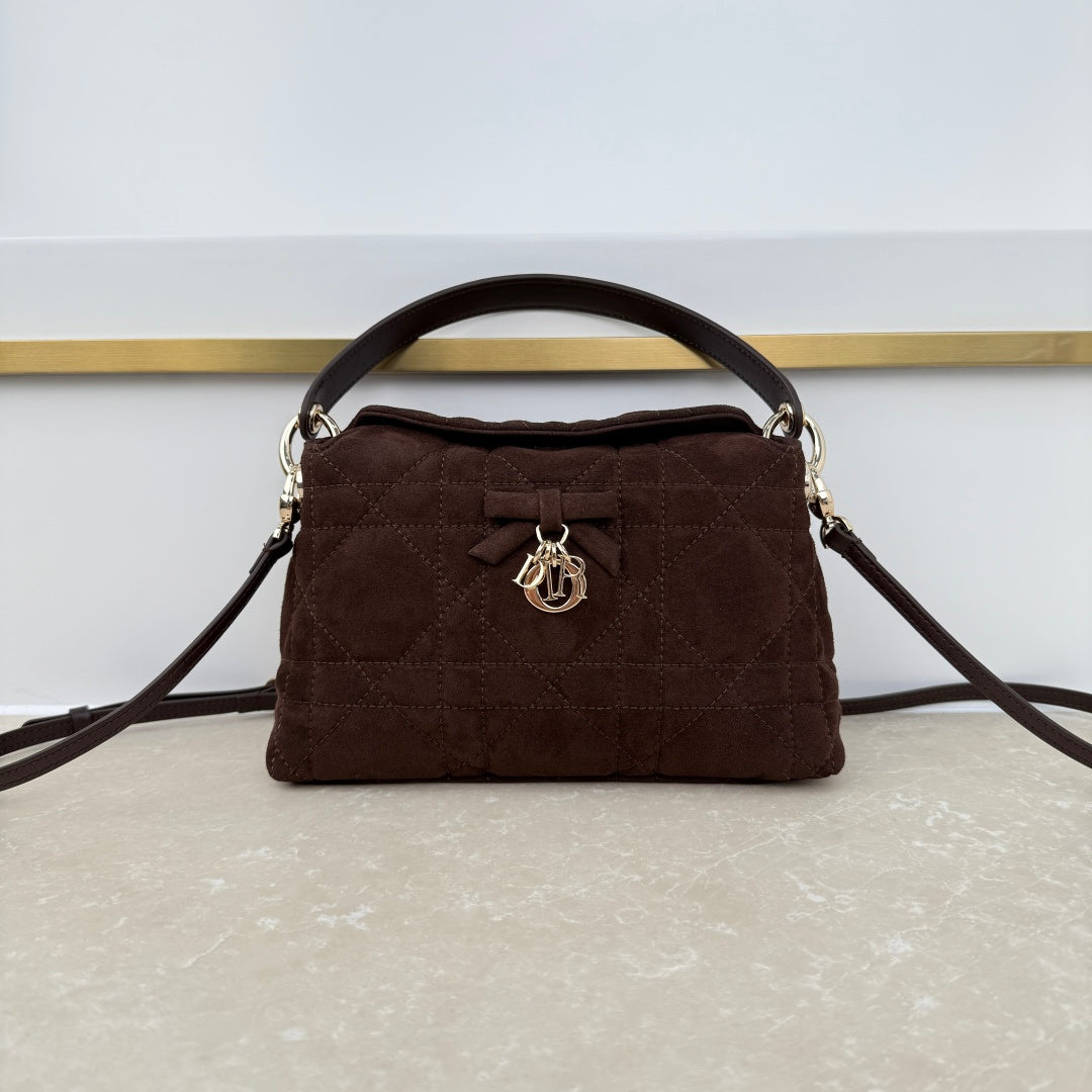 Dior 2026 Adiorable Top Handle Bag 22.5cm Suede Lambskin 166137