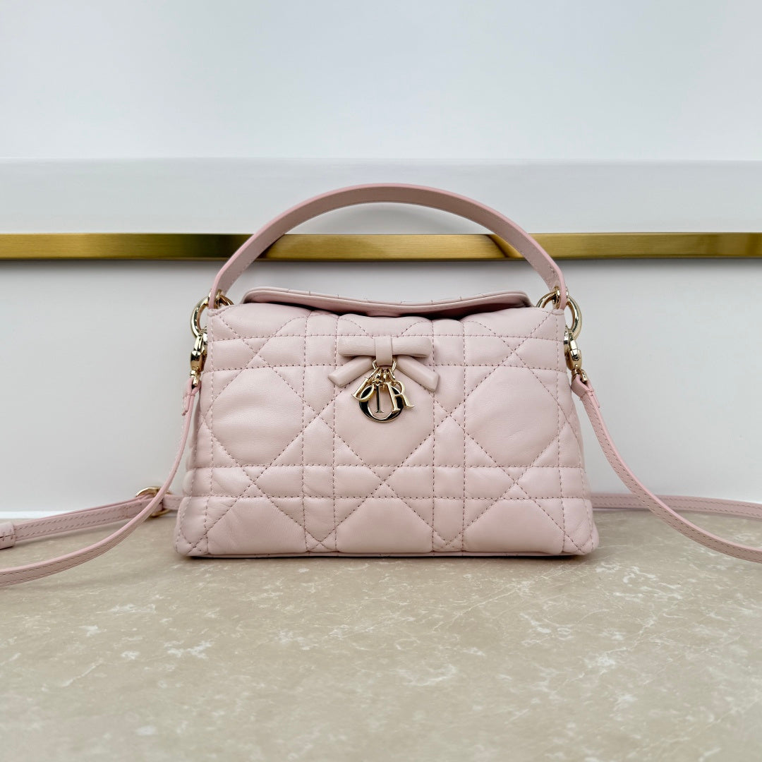 Dior 2026 Adiorable Top Handle Bag 22.5cm Suede Lambskin 166137