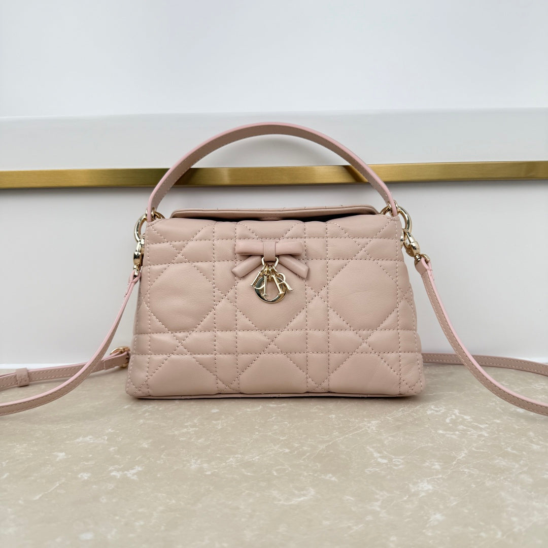 Dior 2026 Adiorable Top Handle Bag 22.5cm Suede Lambskin 166137